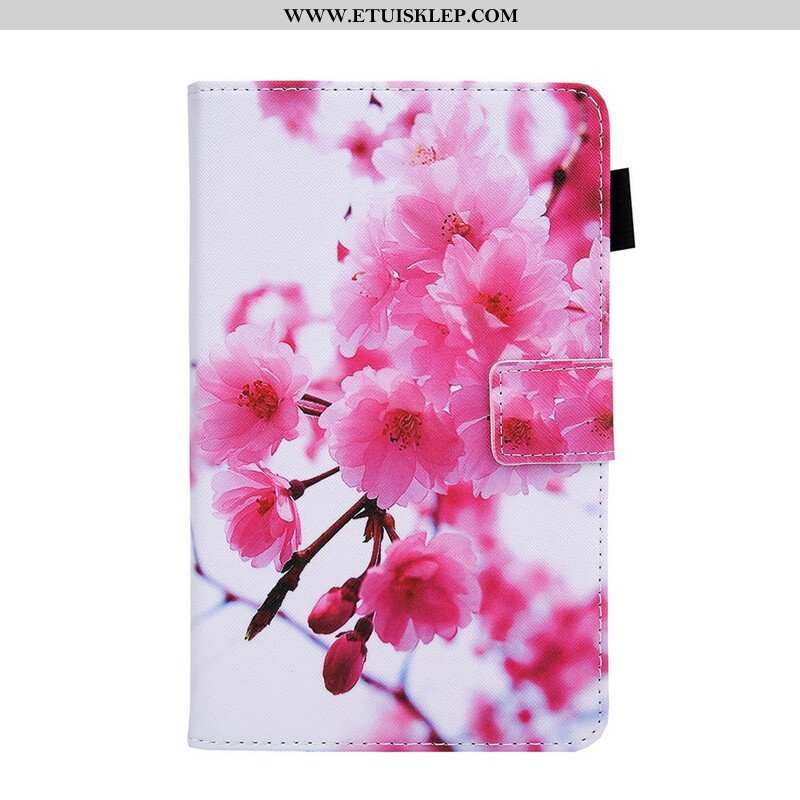 Skórzany Futerał do Samsung Galaxy Tab A7 Lite Kwiaty Marzeń